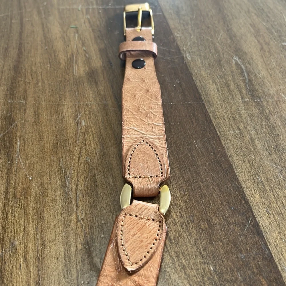 Genuine Ostrich leather belt